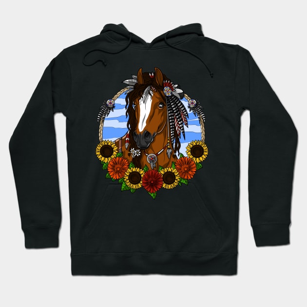 Horse Hippie Hoodie by underheaven